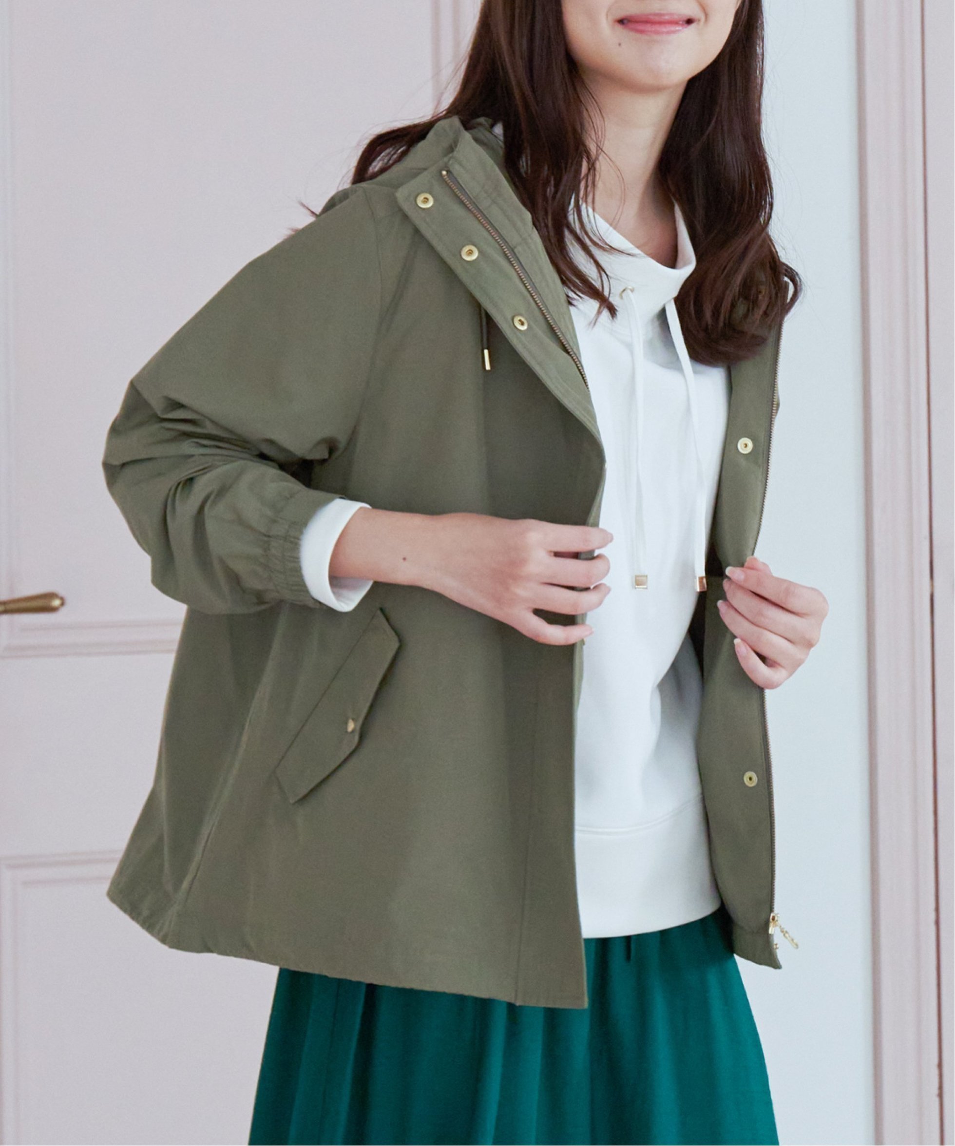 【イッカ/ikka】の撥水マウンテンパーカー インテリア・キッズ・メンズ・レディースファッション・服の通販 founy(ファニー) 　ファッション　Fashion　レディースファッション　Fashion for Women　トップス・カットソー　Cut & Sew Tops　レディースパーカー・カジュアルフーディー　Casual Hoodies & Sweatshirts　アウトドア　Outdoor Clothing　春　Spring　秋　Autumn　グログラン　Grosgrain, Grosgrain Ribbon　スタイリッシュ　Stylish, Fashionable　定番　Standard, Basic Item　人気　Popular, Best Seller　パーカー　Hoodie, Parka　フロント　Front, Front Design　ベーシック　Basic, Essential　ボックス　Boxy, Box Shape　おすすめ　Recommended / Our Picks　オリーブ|ID: prp329100004601244 ipo3291000000032713815