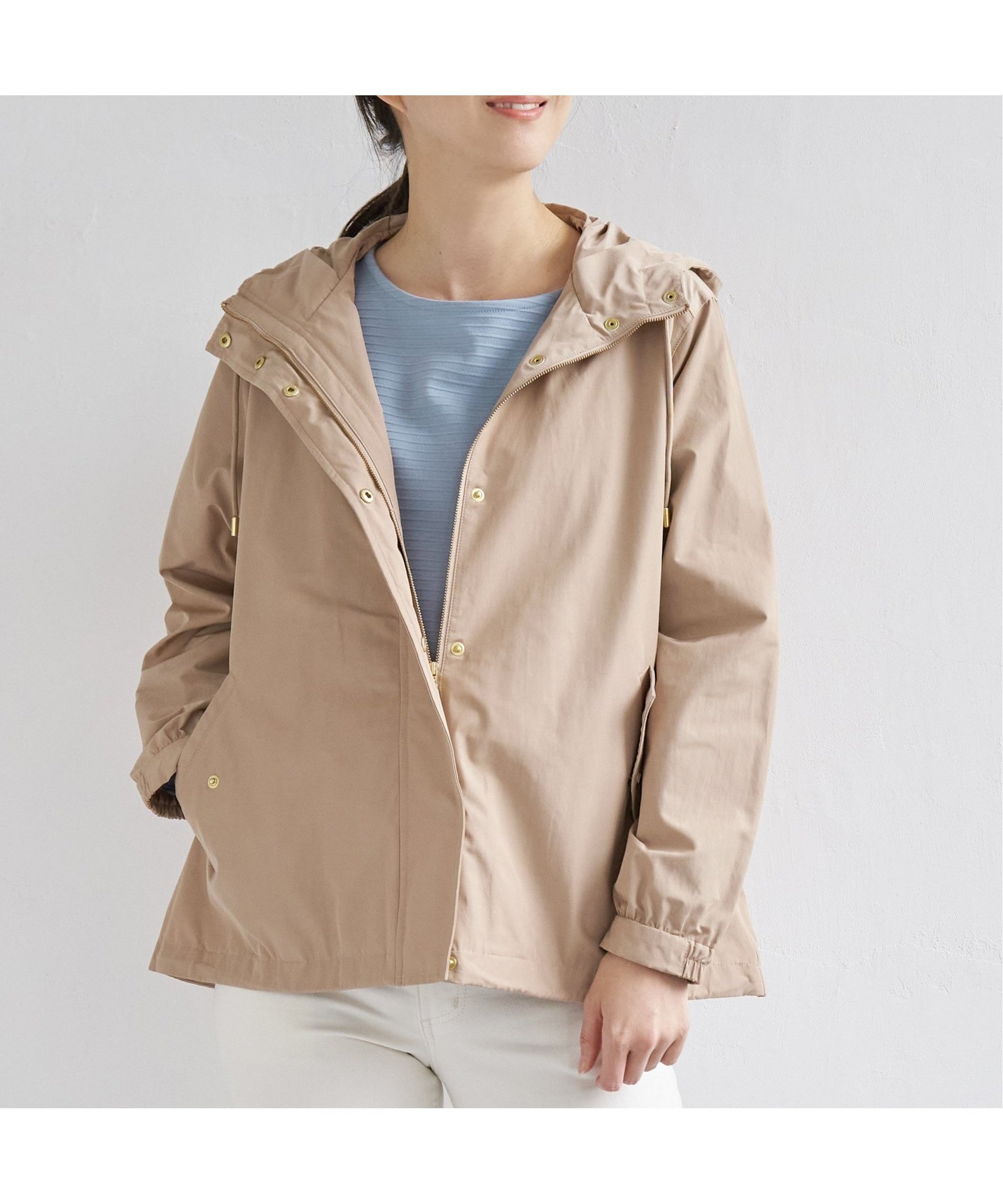 【イッカ/ikka】の撥水マウンテンパーカー インテリア・キッズ・メンズ・レディースファッション・服の通販 founy(ファニー) 　ファッション　Fashion　レディースファッション　Fashion for Women　トップス・カットソー　Cut & Sew Tops　レディースパーカー・カジュアルフーディー　Casual Hoodies & Sweatshirts　アウトドア　Outdoor Clothing　春　Spring　秋　Autumn　グログラン　Grosgrain, Grosgrain Ribbon　スタイリッシュ　Stylish, Fashionable　定番　Standard, Basic Item　人気　Popular, Best Seller　パーカー　Hoodie, Parka　フロント　Front, Front Design　ベーシック　Basic, Essential　ボックス　Boxy, Box Shape　おすすめ　Recommended / Our Picks　ベージュ|ID: prp329100004601244 ipo3291000000032713826