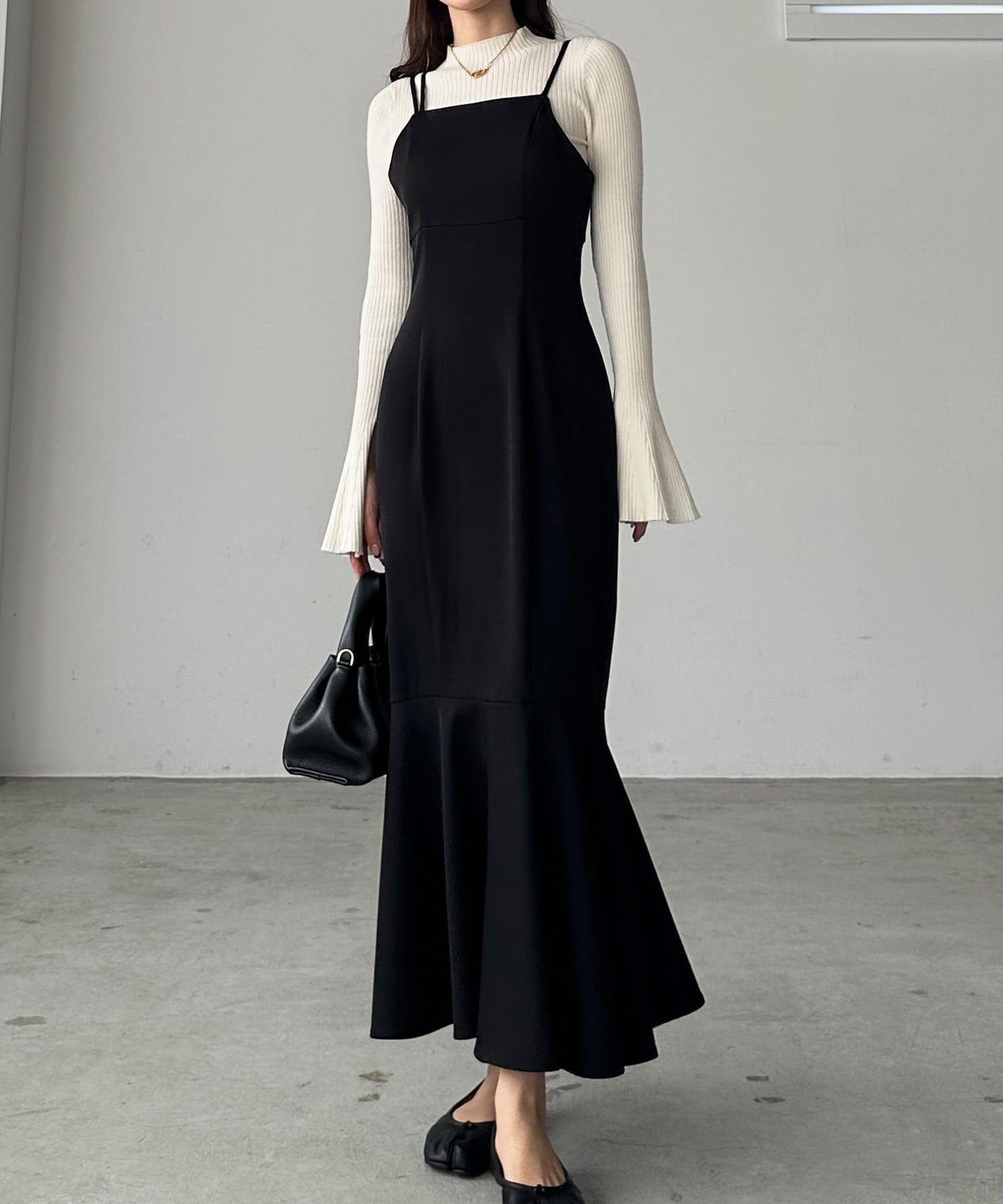 【ジュノア/JUNOAH】のLouere マーメイドキャミワンピース インテリア・キッズ・メンズ・レディースファッション・服の通販 founy(ファニー) 　ファッション　Fashion　レディースファッション　Fashion for Women　ワンピース　Dresses　キャミソールワンピース　Camisole Dresses　ブラック|ID: prp329100004601251 ipo3291000000032713888