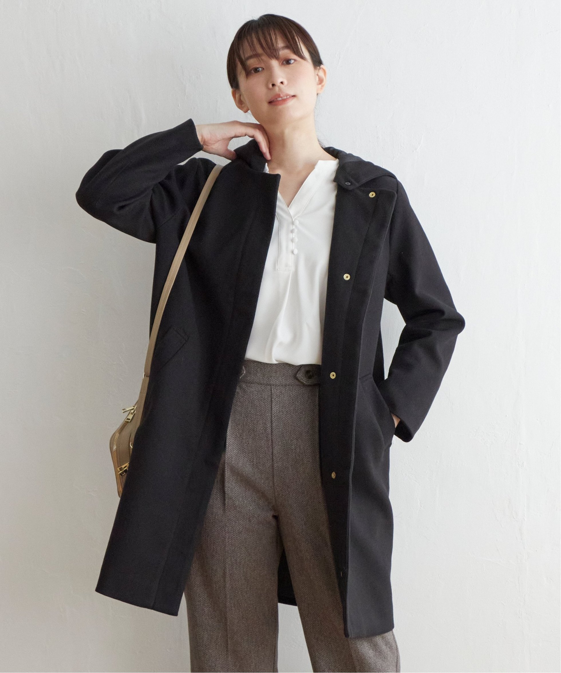 【イッカ/ikka】のウールライクフード取り外しコート インテリア・キッズ・メンズ・レディースファッション・服の通販 founy(ファニー) 　ファッション　Fashion　レディースファッション　Fashion for Women　アウター　Coat / Outerwear Collection　コート・ロングコート・ピーコート　Long Coats, Peacoats & More　フォーマル　Formal, Dressy　ベーシック　Basic, Essential　メルトン　Melton, Heavy Wool　人気　Popular, Best Seller　ブラック|ID: prp329100004601256 ipo3291000000032713915