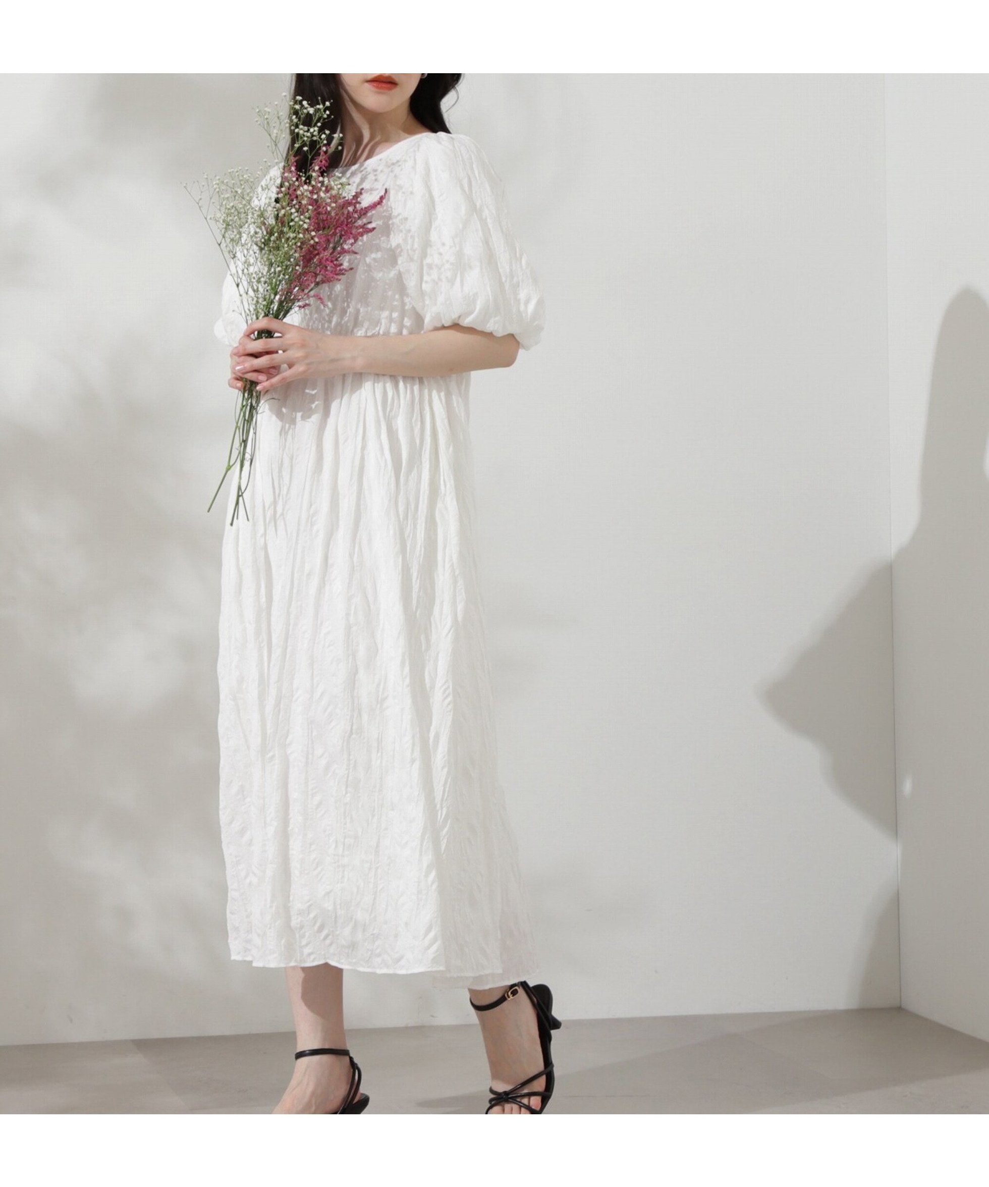 【プロポーション ボディドレッシング/PROPORTION BODY DRESSING】のワッシャーサテンワンピース インテリア・キッズ・メンズ・レディースファッション・服の通販 founy(ファニー) 　ファッション　Fashion　レディースファッション　Fashion for Women　ワンピース　Dresses　クール　Cool, Chic　フェミニン　Feminine, Girly　リラックス　Relax, Relaxed Fit　ワッシャー　Washer, Crinkled Finish　夏　Summer　エクリュ1|ID: prp329100004601262 ipo3291000000032713952