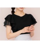 【ウィルセレクション/WILLSELECTION】のフレアスリーブTシャツ 人気、トレンドファッション・服の通販 founy(ファニー) ファッション Fashion レディースファッション Fashion for Women トップス・カットソー Cut & Sew Tops シャツ・ブラウス・オフィスカジュアル Elegant Blouses & Button-Ups ロングTシャツ・Tシャツ Longline T-Shirts & Tees シアー Sheer, See-Through シンプル Simple, Minimal スリーブ Sleeve, Long Sleeve / Short Sleeve フェミニン Feminine, Girly フレア Flare, Flared リボン Ribbon, Bow 夏 Summer 無地 Plain, Solid Color thumbnail ブラック|ID: prp329100004601270 ipo3291000000032714049