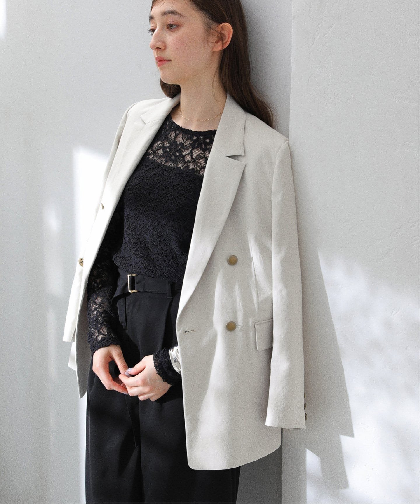 【ラ トータリテ/La TOTALITE】の綿麻ストレッチダブルジャケット インテリア・キッズ・メンズ・レディースファッション・服の通販 founy(ファニー) 　ファッション　Fashion　レディースファッション　Fashion for Women　アウター　Coat / Outerwear Collection　レディースジャケット・軽アウター　Jackets　2025年　2025　2025春夏・S/S　Spring/Summer 2025 SS25　シンプル　Simple, Minimal　ジャケット　Jacket, Outerwear　デニム　Denim, Jeans Material　トレンド　Trend, Trending Now　人気　Popular, Best Seller　今季　This Season, Current Season　定番　Standard, Basic Item　ビジネス 仕事 通勤　Business / Work / Commuting　ナチュラル|ID: prp329100004601275 ipo3291000000032714070