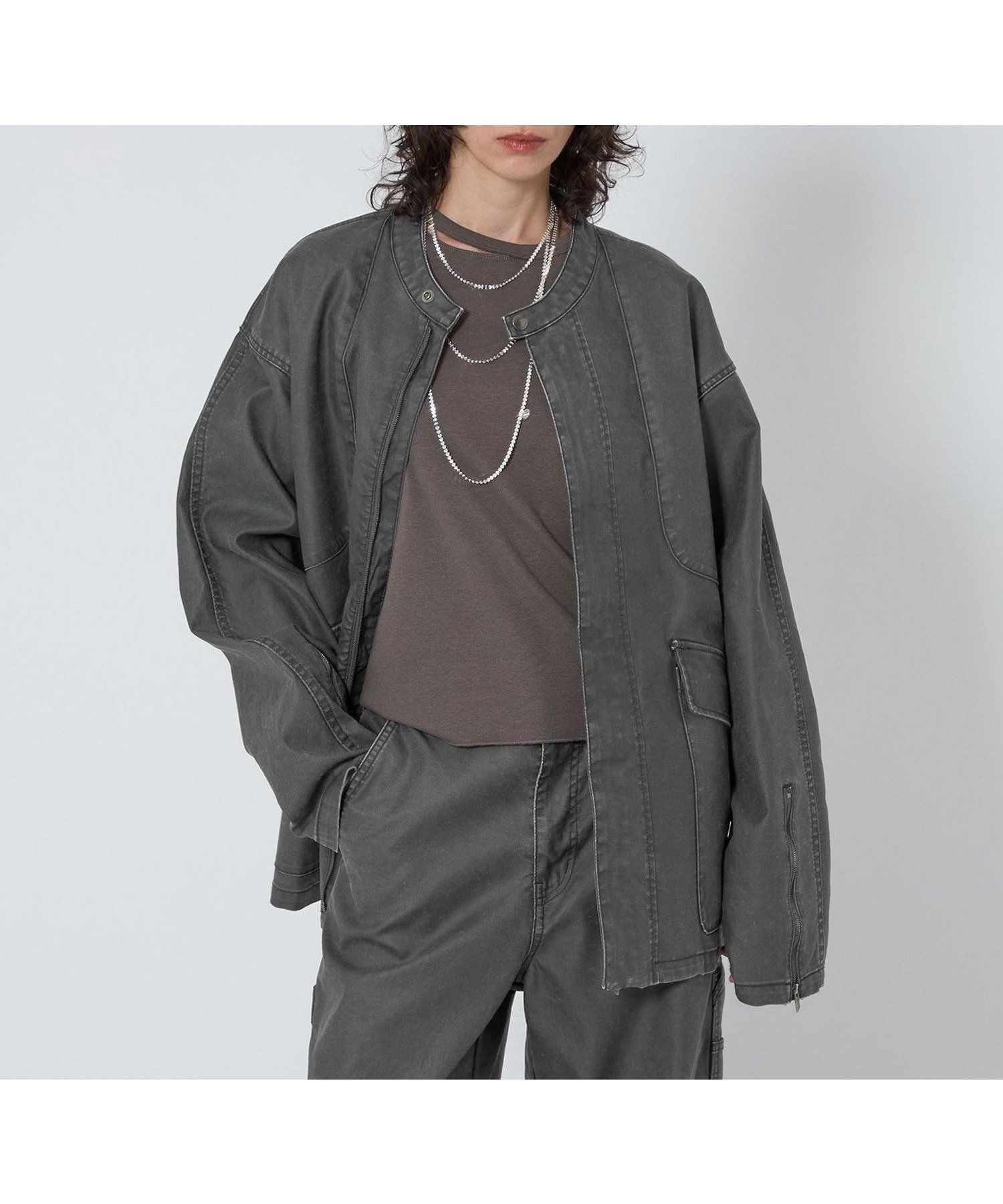 【ユナイテッドアローズ/UNITED ARROWS】のASTRAET コーティング ノーカラー ジップブルゾン UNISEX インテリア・キッズ・メンズ・レディースファッション・服の通販 founy(ファニー) 　ファッション　Fashion　レディースファッション　Fashion for Women　アウター　Coat / Outerwear Collection　ブルゾンジャケット・スポーティアウター　Blouson Jackets　ユニセックス　Unisex, Genderless　おすすめ　Recommended / Our Picks　コーティング　Coating, Coated Finish　スリム　Slim, Slim Fit　セットアップ　Set-Up, Coordinated Outfit　タイトスカート　Pencil Skirt, Tight Skirt　ビッグ　Big, Oversized　フロント　Front, Front Design　ブルゾン　Blouson, Bomber Jacket　ライダース　Riders　ワイド　Wide, Wide Fit　ヴィンテージ　Vintage Style　BLACK|ID: prp329100004601276 ipo3291000000032714076