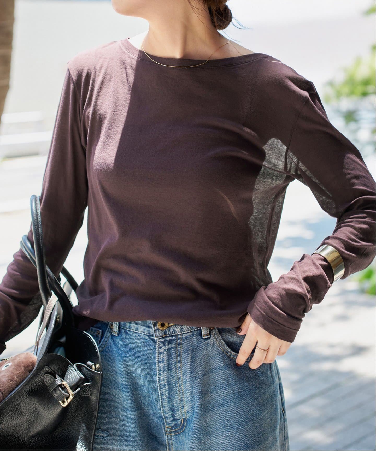 【スピック&スパン/Spick & Span】の《追加 》シアーボートネックプルオーバー インテリア・キッズ・メンズ・レディースファッション・服の通販 founy(ファニー) 　ファッション　Fashion　レディースファッション　Fashion for Women　トップス・カットソー　Cut & Sew Tops　カジュアルプルオーバー・ニットトップス　Pullovers & Knit Tops / Casual Pullovers　今季　This Season, Current Season　ブラウン|ID: prp329100004601293 ipo3291000000032714214