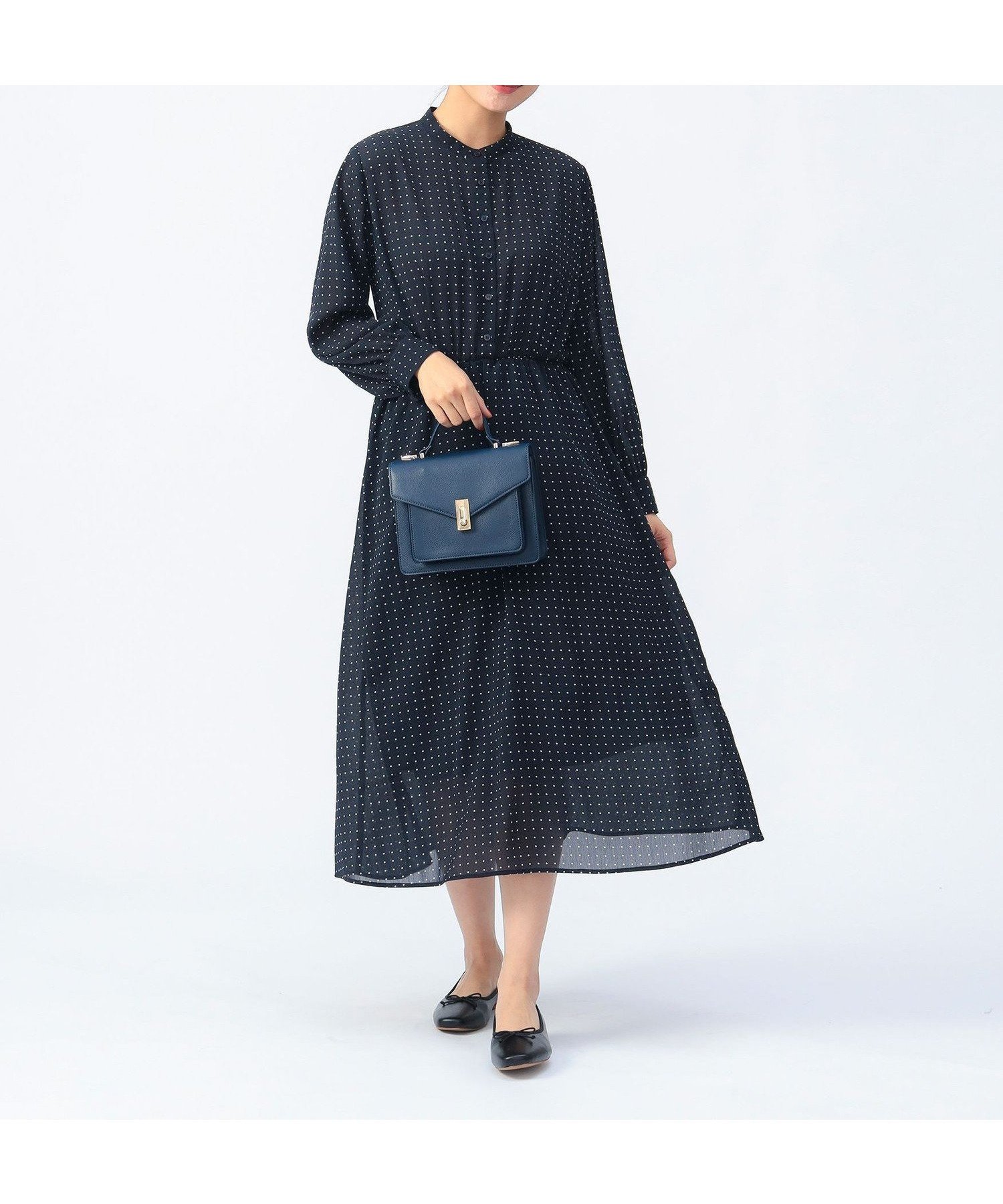 【ビームス ハート/BEAMS HEART】のドットプリント フレア ワンピース 人気、トレンドファッション・服の通販 founy(ファニー) 　ファッション　Fashion　レディースファッション　Fashion for Women　ワンピース　Dresses　エレガント 上品　Elegant　シューズ　Shoes, Footwear　ドット　Polka Dot, Dot Pattern　バランス　Balance, Style Balance　フォーマル　Formal, Dressy　フラット　Flat, Flat Shoes　フレア　Flare, Flared　ブラウジング　Blouson Silhouette, Cinched Waist　プリント　Print, Printed Pattern　リラックス　Relax, Relaxed Fit　 other-1|ID: prp329100004601301 ipo3291000000032714258