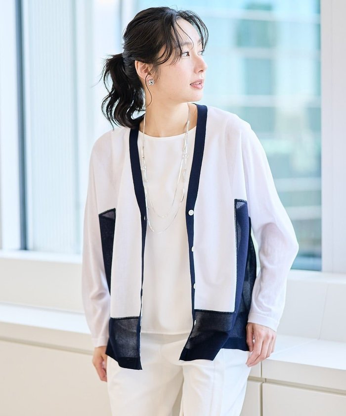 【ジョルジュ レッシュ/GEORGES RECH】のドルマンスリーブシアーニットカーディガン インテリア・キッズ・メンズ・レディースファッション・服の通販 founy(ファニー) https://founy.com/ ファッション Fashion レディースファッション Fashion for Women トップス・カットソー Cut & Sew Tops ニット Knit Tops & Sweaters カーディガン・羽織り Layered Style Cardigans 春 Spring シアー Sheer, See-Through スリット Slit, Slit Detail タンク Tank Top, Sleeveless Top 羽織 Haori, Light Jacket 無地 Plain, Solid Color リネン Linen, Linen Fabric S/S・春夏 SS, Spring/Summer, Warm Season 夏 Summer エレガント 上品 Elegant |ID: prp329100004601302 ipo3291000000032714261