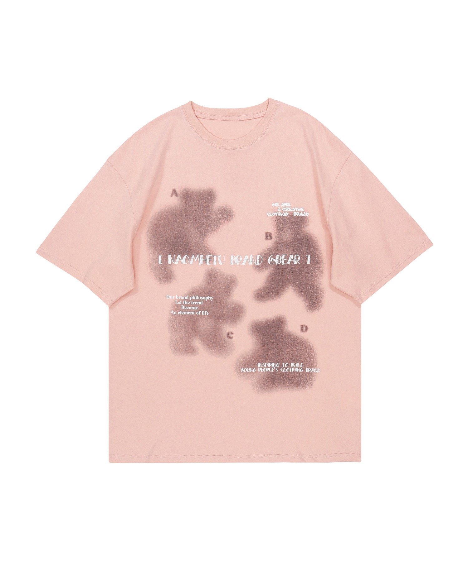 【アイモハ/aimoha】の【HOOK】古着風フロントプリントビッグTEE インテリア・キッズ・メンズ・レディースファッション・服の通販 founy(ファニー) 　ファッション　Fashion　レディースファッション　Fashion for Women　おすすめ　Recommended / Our Picks　ピンク|ID: prp329100004601309 ipo3291000000032714306