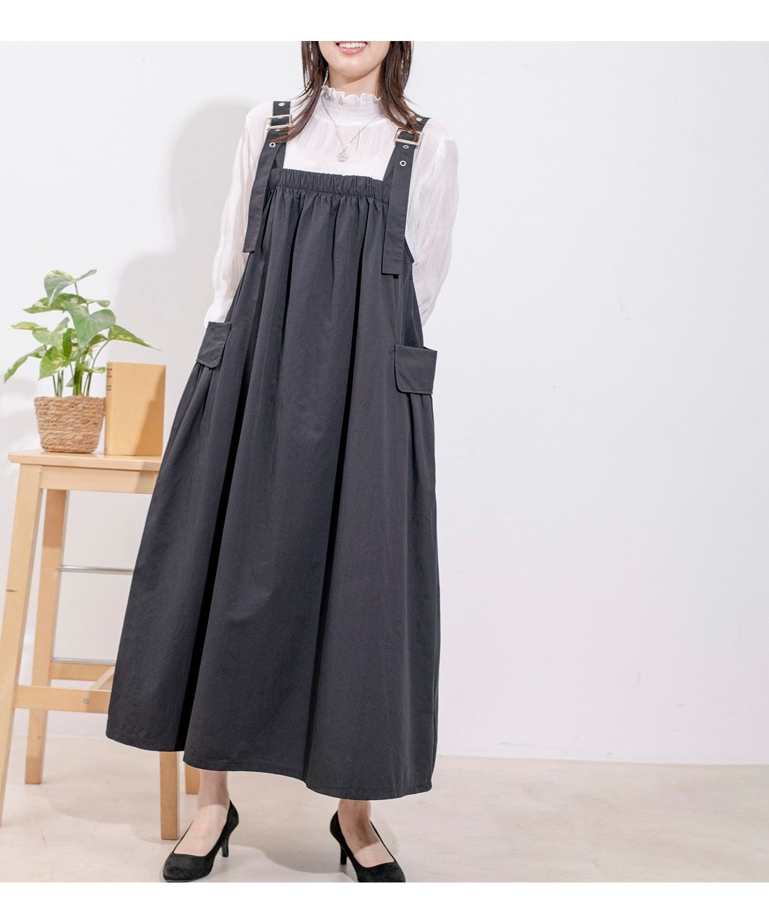 【ジャイロ/JAYRO】のショルダーギャザージャンスカ インテリア・キッズ・メンズ・レディースファッション・服の通販 founy(ファニー) 　ファッション　Fashion　レディースファッション　Fashion for Women　おすすめ　Recommended / Our Picks　インナー　Innerwear　ショルダー　Shoulder, Shoulder Strap　タンク　Tank Top, Sleeveless Top　タートルネック　Turtleneck, High Neck　ポケット　Pocket, Pocket Detail　夏　Summer　春　Spring　S/S・春夏　SS, Spring/Summer, Warm Season　A/W・秋冬　Autumn/Winter　ブラック(01)|ID: prp329100004601311 ipo3291000000032714321