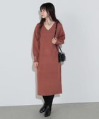 【その他のブランド/Other】のVネック ロングニット ワンピース GREYISH PINK|ID: prp329100004601312 ipo3291000000032714332