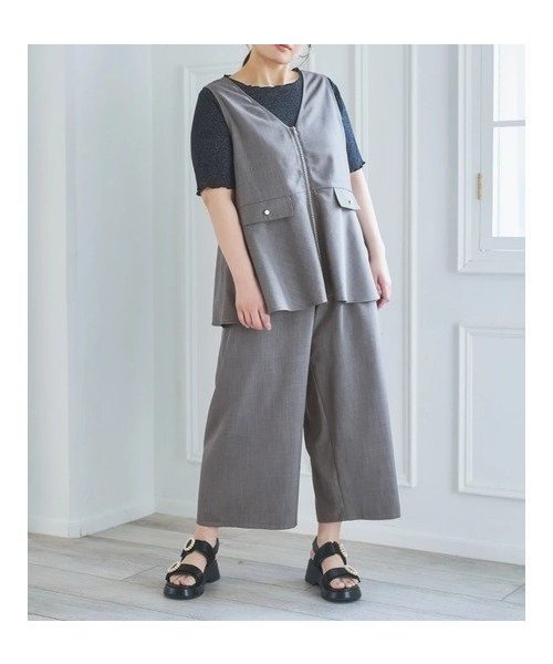 【その他のブランド/Other】のSET ZIPベスト×ワイドパンツ インテリア・キッズ・メンズ・レディースファッション・服の通販 founy(ファニー) https://founy.com/ ファッション Fashion レディースファッション Fashion for Women アウター Coat / Outerwear Collection インナー Innerwear セットアップ Set-Up, Coordinated Outfit ダブル Double, Double-Breasted フレア Flare, Flared ベスト Vest, Waistcoat ペプラム Peplum, Flared Hem ポケット Pocket, Pocket Detail ワイド Wide, Wide Fit |ID: prp329100004601313 ipo3291000000032714338