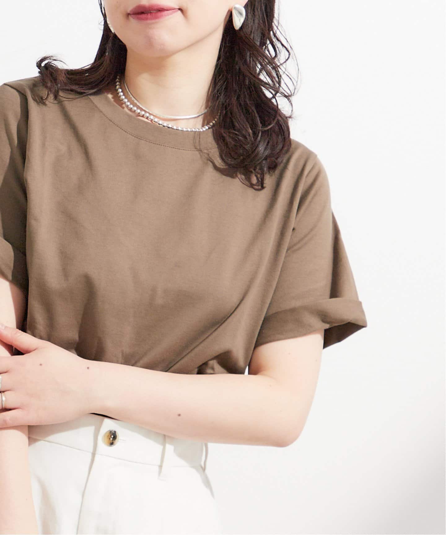 【ジャーナルスタンダード レサージュ/journal standard L'essage】の《追加3》スワイーTシャツ インテリア・キッズ・メンズ・レディースファッション・服の通販 founy(ファニー) 　ファッション　Fashion　レディースファッション　Fashion for Women　トップス・カットソー　Cut & Sew Tops　シャツ・ブラウス・オフィスカジュアル　Elegant Blouses & Button-Ups　ロングTシャツ・Tシャツ　Longline T-Shirts & Tees　2025年　2025　2025春夏・S/S　Spring/Summer 2025 SS25　ブラウン B|ID: prp329100004601321 ipo3291000000032714410
