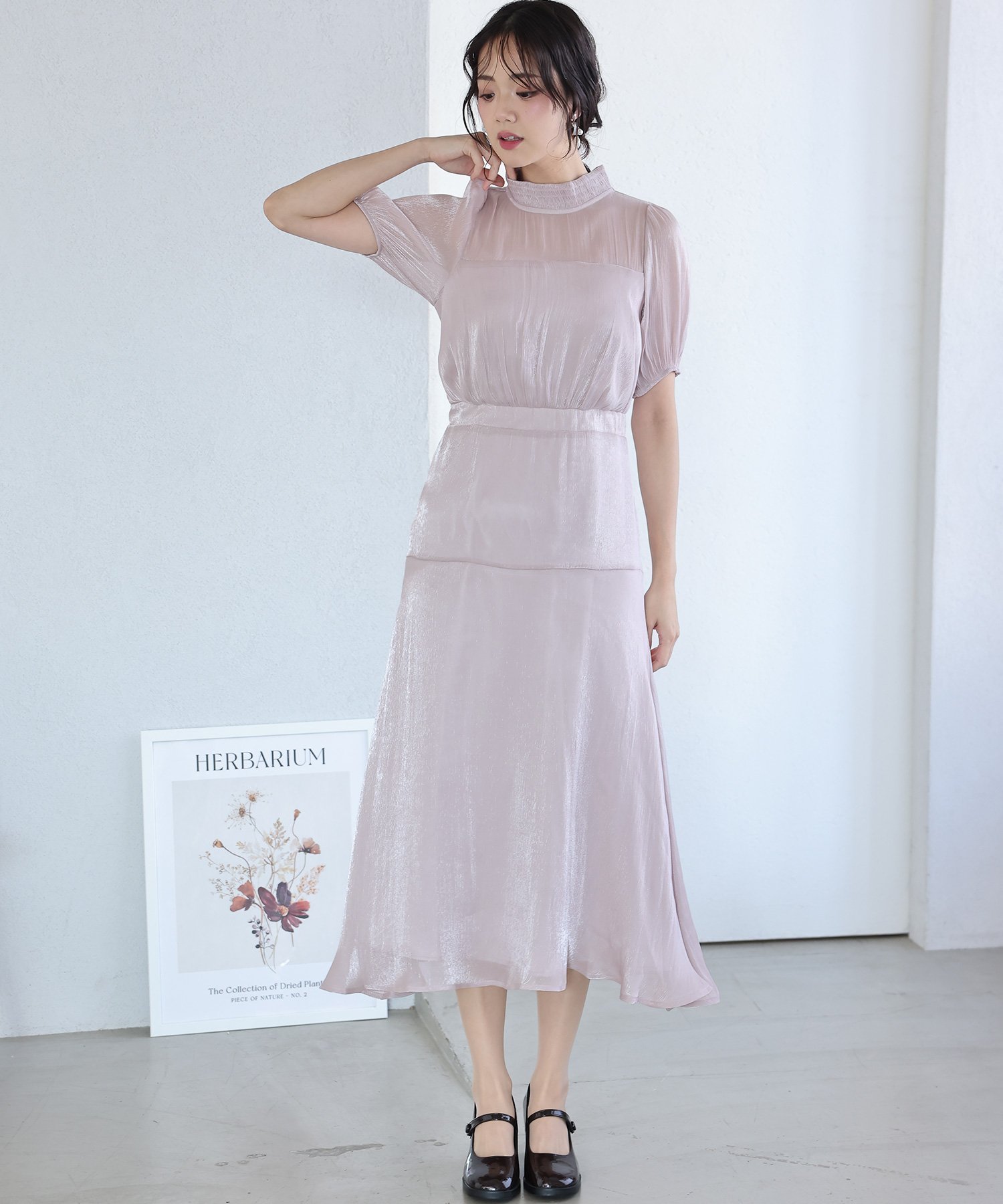 【プールヴー/PourVous】のスタンドネック切替スカート結婚式パーティードレスお呼ばれオケージョンドレス同窓会 インテリア・キッズ・メンズ・レディースファッション・服の通販 founy(ファニー) 　ファッション　Fashion　レディースファッション　Fashion for Women　スカート　Skirts　おすすめ　Recommended / Our Picks　スタンド　Stand Collar, Upright Stand　セレモニー　Ceremony　ドレス　Dress, One-Piece　フェミニン　Feminine, Girly　エレガント 上品　Elegant　二次会　After Party　切替　Switching, Contrast Panel　結婚式　Wedding　グレージュ|ID: prp329100004601323 ipo3291000000032714421