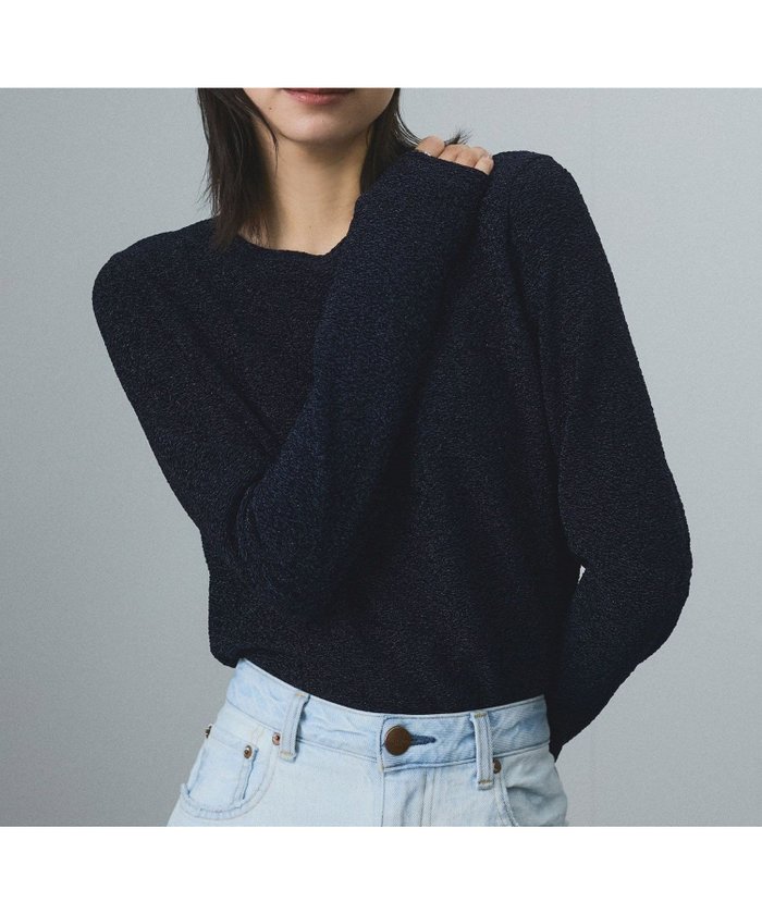 【サロン アダム エ ロペ/SALON adam et rope'】のシャイニージャカードクロップドプルオーバー インテリア・キッズ・メンズ・レディースファッション・服の通販 founy(ファニー) https://founy.com/ ファッション Fashion レディースファッション Fashion for Women トップス・カットソー Cut & Sew Tops カジュアルプルオーバー・ニットトップス Pullovers & Knit Tops / Casual Pullovers インナー Innerwear クロップド Cropped, Short Length コンパクト Compact, Small Size シャイニー Shiny, Glossy Finish ジャカード／ジャガード Jacquard, Woven Pattern セットアップ Set-Up, Coordinated Outfit センター Center, Center Line デニム Denim, Jeans Material ボトム Bottoms, Lower Wear ミリタリー Military, Army Style おすすめ Recommended / Our Picks エレガント 上品 Elegant |ID: prp329100004601327 ipo3291000000032714465
