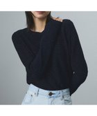 【サロン アダム エ ロペ/SALON adam et rope'】のシャイニージャカードクロップドプルオーバー ネイビー系(41)|ID: prp329100004601327 ipo3291000000032714466