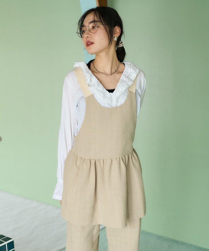 【フリークスストア/FREAK'S STORE】のGramps エプロンキャミソール セットアップ対応 25SS インテリア・キッズ・メンズ・レディースファッション・服の通販 founy(ファニー) https://founy.com/ ファッション Fashion レディースファッション Fashion for Women トップス・カットソー Cut & Sew Tops キャミソール&ノースリーブ Camisoles & Sleeveless Tops 春 Spring カットソー Cut and Sewn Top キャミソール Camisole, Spaghetti Strap Top ギャザー Gathered, Ruffled 今季 This Season, Current Season 切替 Switching, Contrast Panel ショート Short, Short Length ジャケット Jacket, Outerwear ストライプ Stripe, Striped Pattern セットアップ Set-Up, Coordinated Outfit ダブル Double, Double-Breasted チェック Check, Plaid, Tartan デニム Denim, Jeans Material フェミニン Feminine, Girly フリル Frill, Ruffle ベスト Vest, Waistcoat ミックス Mix, Mixed Style レース Lace, Lace Fabric ワイド Wide, Wide Fit S/S・春夏 SS, Spring/Summer, Warm Season おすすめ Recommended / Our Picks 夏 Summer 2025年 2025 2025春夏・S/S Spring/Summer 2025 SS25 |ID: prp329100004601331 ipo3291000000032714498