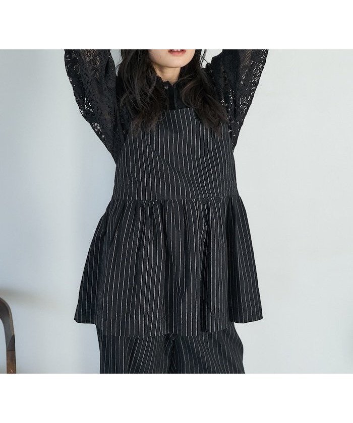 【フリークスストア/FREAK'S STORE】のGramps エプロンキャミソール セットアップ対応 25SS インテリア・キッズ・メンズ・レディースファッション・服の通販 founy(ファニー) 　ファッション　Fashion　レディースファッション　Fashion for Women　トップス・カットソー　Cut & Sew Tops　キャミソール&ノースリーブ　Camisoles & Sleeveless Tops　春　Spring　カットソー　Cut and Sewn Top　キャミソール　Camisole, Spaghetti Strap Top　ギャザー　Gathered, Ruffled　今季　This Season, Current Season　切替　Switching, Contrast Panel　ショート　Short, Short Length　ジャケット　Jacket, Outerwear　ストライプ　Stripe, Striped Pattern　セットアップ　Set-Up, Coordinated Outfit　ダブル　Double, Double-Breasted　チェック　Check, Plaid, Tartan　デニム　Denim, Jeans Material　フェミニン　Feminine, Girly　フリル　Frill, Ruffle　ベスト　Vest, Waistcoat　ミックス　Mix, Mixed Style　レース　Lace, Lace Fabric　ワイド　Wide, Wide Fit　S/S・春夏　SS, Spring/Summer, Warm Season　おすすめ　Recommended / Our Picks　夏　Summer　2025年　2025　2025春夏・S/S　Spring/Summer 2025 SS25　ボーダー/ストライプ|ID: prp329100004601331 ipo3291000000032714502