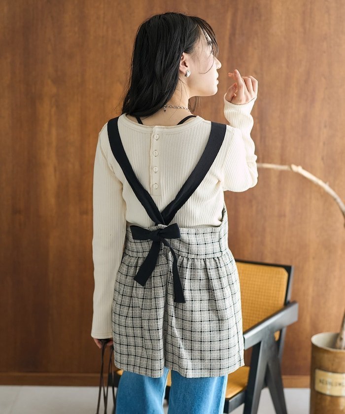 【フリークスストア/FREAK'S STORE】のGramps エプロンキャミソール セットアップ対応 25SS インテリア・キッズ・メンズ・レディースファッション・服の通販 founy(ファニー) 　ファッション　Fashion　レディースファッション　Fashion for Women　トップス・カットソー　Cut & Sew Tops　キャミソール&ノースリーブ　Camisoles & Sleeveless Tops　春　Spring　カットソー　Cut and Sewn Top　キャミソール　Camisole, Spaghetti Strap Top　ギャザー　Gathered, Ruffled　今季　This Season, Current Season　切替　Switching, Contrast Panel　ショート　Short, Short Length　ジャケット　Jacket, Outerwear　ストライプ　Stripe, Striped Pattern　セットアップ　Set-Up, Coordinated Outfit　ダブル　Double, Double-Breasted　チェック　Check, Plaid, Tartan　デニム　Denim, Jeans Material　フェミニン　Feminine, Girly　フリル　Frill, Ruffle　ベスト　Vest, Waistcoat　ミックス　Mix, Mixed Style　レース　Lace, Lace Fabric　ワイド　Wide, Wide Fit　S/S・春夏　SS, Spring/Summer, Warm Season　おすすめ　Recommended / Our Picks　夏　Summer　2025年　2025　2025春夏・S/S　Spring/Summer 2025 SS25　プリント/柄|ID: prp329100004601331 ipo3291000000032714503