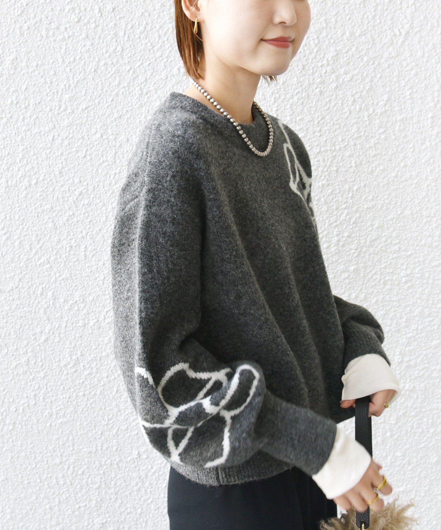【シップス フォー ウィメン/SHIPS】の【WEB限定】〈手洗い可能〉ジャカード フラワー ニット プルオーバー 24AW インテリア・キッズ・メンズ・レディースファッション・服の通販 founy(ファニー) 　ファッション　Fashion　レディースファッション　Fashion for Women　トップス・カットソー　Cut & Sew Tops　ニット　Knit Tops & Sweaters　カジュアルプルオーバー・ニットトップス　Pullovers & Knit Tops / Casual Pullovers　2024年　2024　2024-2025秋冬・A/W　Autumn/Winter 2024–25 AW24–25　おすすめ　Recommended / Our Picks　インナー　Innerwear　サロペット　Overalls, Salopette　シンプル　Simple, Minimal　ジャカード／ジャガード　Jacquard, Woven Pattern　フラワー　Flower, Floral　プリント　Print, Printed Pattern　ボトム　Bottoms, Lower Wear　モチーフ　Motif, Design Theme　ワイド　Wide, Wide Fit　冬　Winter / This Winter　グレー|ID: prp329100004601344 ipo3291000000032714619