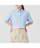 【ビームス ウイメン/BEAMS】のストライプ クロップド シャツ BLUE|ID: prp329100004601345 ipo3291000000032714628