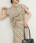 【ケービーエフ/KBF / URBAN RESEARCH】のドロストシアーチェックブラウス BEIGE|ID: prp329100004601349 ipo3291000000032714650