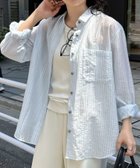 【その他のブランド/Other】のストライプシアーシャツ ブルー系その他|ID: prp329100004601353 ipo3291000000032714685