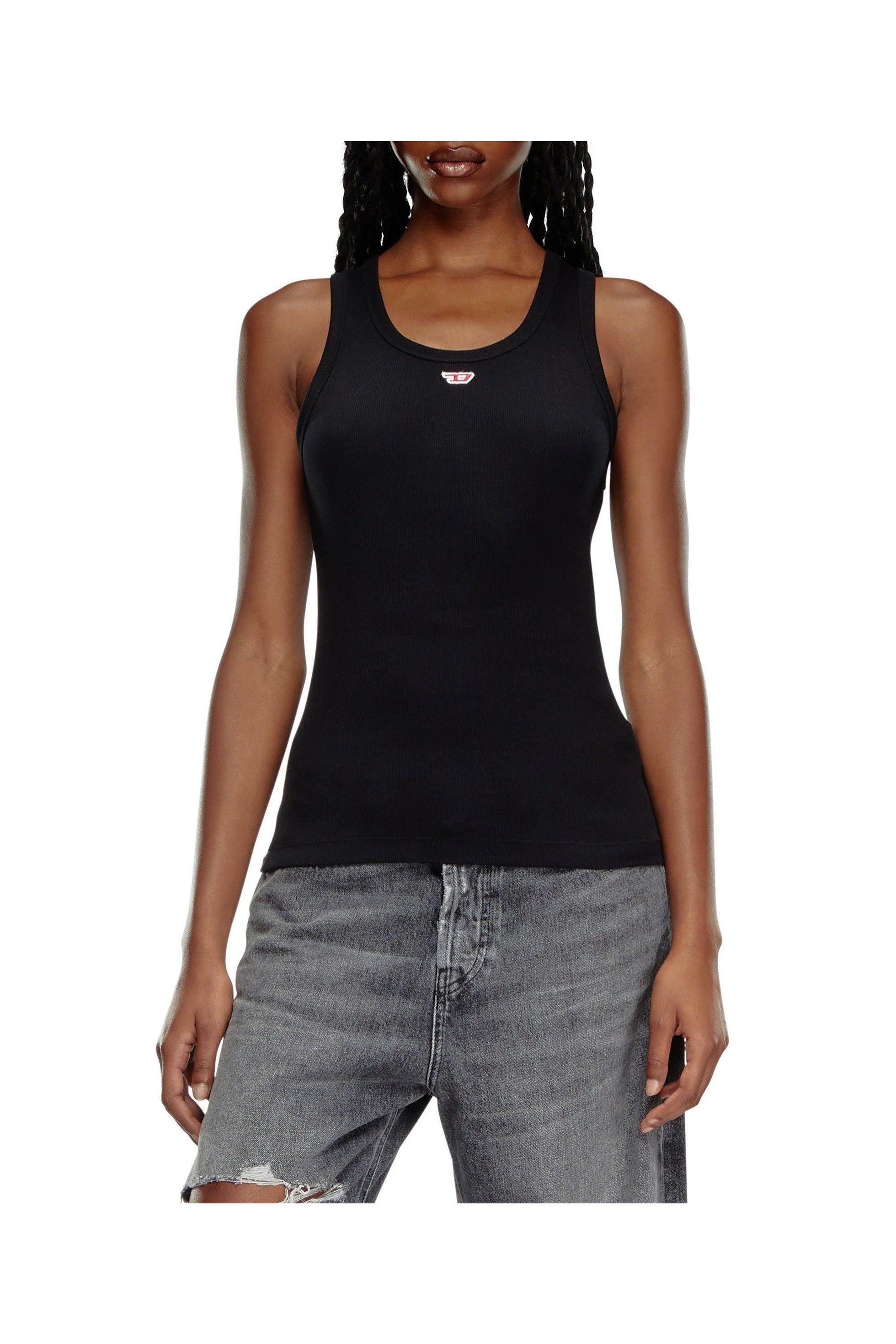 【ディーゼル/DIESEL】のレディース トップス T-ANKY-D インテリア・キッズ・メンズ・レディースファッション・服の通販 founy(ファニー) 　ファッション　Fashion　レディースファッション　Fashion for Women　トップス・カットソー　Cut & Sew Tops　スリム　Slim, Slim Fit　タンク　Tank Top, Sleeveless Top　フィット　Fit, Slim Fit　ロング　Long, Long-Length　ブラック|ID: prp329100004601357 ipo3291000000032714789