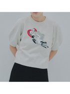 【ファーファー/FURFUR】の【Lizii Lin】キャットジャガードニットトップス 人気、トレンドファッション・服の通販 founy(ファニー) ファッション Fashion レディースファッション Fashion for Women トップス・カットソー Cut & Sew Tops ニット Knit Tops & Sweaters イラスト Illustration バランス Balance, Style Balance フェザーヤーン Feather Yarn, Fluffy Yarn 半袖 Short Sleeve, Half Sleeve 猫 Cat, Kitty thumbnail WHT[001]|ID: prp329100004601358 ipo3291000000032714794