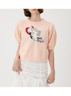 【ファーファー/FURFUR】の【Lizii Lin】キャットジャガードニットトップス 人気、トレンドファッション・服の通販 founy(ファニー) ファッション Fashion レディースファッション Fashion for Women トップス・カットソー Cut & Sew Tops ニット Knit Tops & Sweaters イラスト Illustration バランス Balance, Style Balance フェザーヤーン Feather Yarn, Fluffy Yarn 半袖 Short Sleeve, Half Sleeve 猫 Cat, Kitty thumbnail ORG[051]|ID: prp329100004601358 ipo3291000000032714796