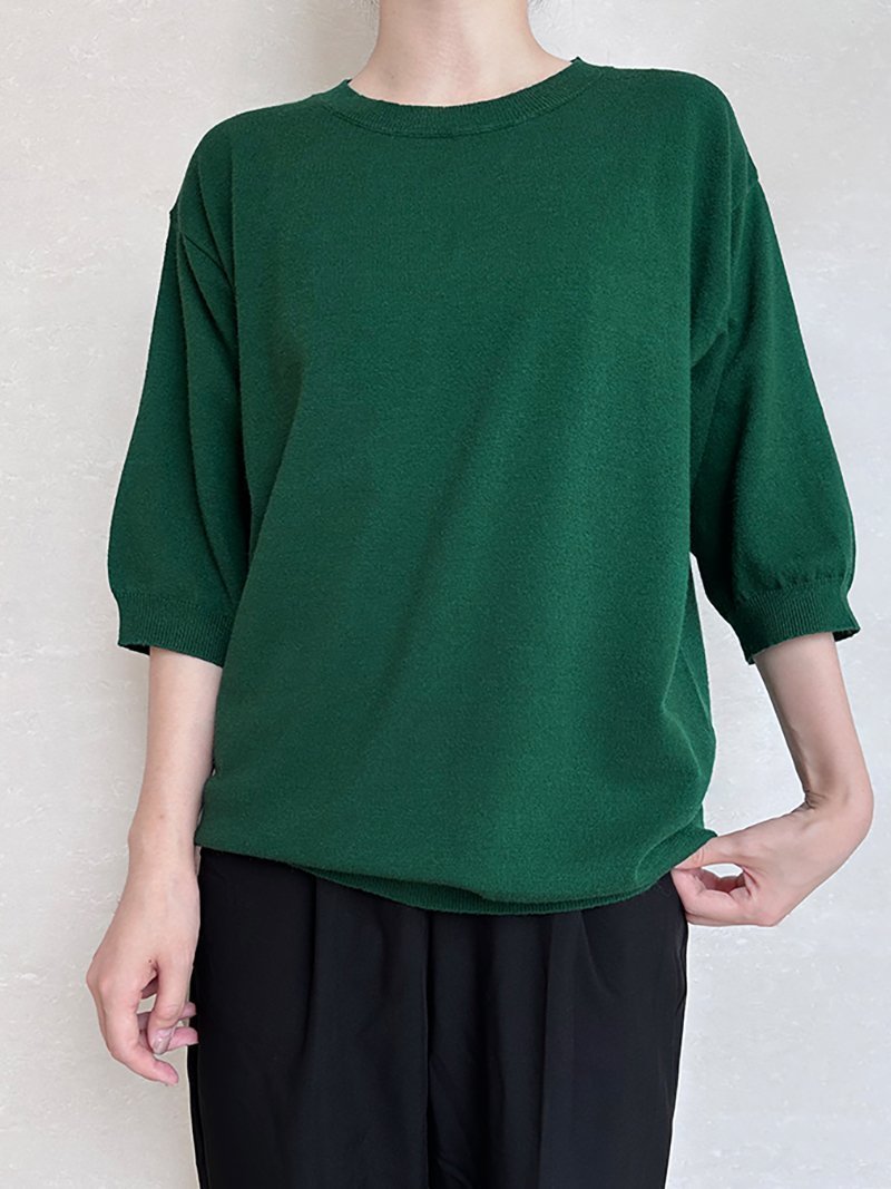 【ドゥーベル/Doux Belle】のニット レディース ラウンドネック インテリア・キッズ・メンズ・レディースファッション・服の通販 founy(ファニー) 　ファッション　Fashion　レディースファッション　Fashion for Women　トップス・カットソー　Cut & Sew Tops　ニット　Knit Tops & Sweaters　サマー　Summer, Summer Style　ジュエル　Jewel, Gemstone　パープル　Purple, Violet　ラウンド　Round, Round Neck　グリーン|ID: prp329100004601360 ipo3291000000032714819