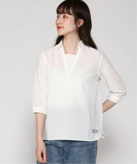 【クロコダイル/CROCODILE】のスキッパー サッカー ブラウス 人気、トレンドファッション・服の通販 founy(ファニー) ファッション Fashion レディースファッション Fashion for Women トップス・カットソー Cut & Sew Tops シャツ・ブラウス・オフィスカジュアル Elegant Blouses & Button-Ups サッカー Seersucker, Summer Fabric スキッパー Skipper, Open Collar |ID:prp329100004601366