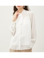 【ミラオーウェン/Mila Owen】の比翼あきジョーゼットボウタイブラウス WHT[001]|ID: prp329100004601367 ipo3291000000032714893