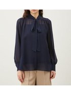 【ミラオーウェン/Mila Owen】の比翼あきジョーゼットボウタイブラウス 人気、トレンドファッション・服の通販 founy(ファニー) ファッション Fashion レディースファッション Fashion for Women トップス・カットソー Cut & Sew Tops シャツ・ブラウス・オフィスカジュアル Elegant Blouses & Button-Ups とろみ Fluid, Flowy Fabric インナー Innerwear エアリー Airy Texture エレガント 上品 Elegant キャミソール Camisole, Spaghetti Strap Top シアー Sheer, See-Through ジョーゼット Georgette, Semi-Sheer Fabric スマート Smart, Elegant スリーブ Sleeve, Long Sleeve / Short Sleeve フロント Front, Front Design プリント Print, Printed Pattern ボトム Bottoms, Lower Wear 春 Spring thumbnail NVY[089]|ID: prp329100004601367 ipo3291000000033507592