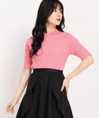 【ストロベリーフィールズ/STRAWBERRY FIELDS】のリブ編地変化5分丈ニット 人気、トレンドファッション・服の通販 founy(ファニー) ファッション Fashion レディースファッション Fashion for Women トップス・カットソー Cut & Sew Tops ニット Knit Tops & Sweaters インナー Innerwear ボトルネック Bottle Neck, Mock Neck thumbnail コーラルピンク|ID: prp329100004601375 ipo3291000000032714940