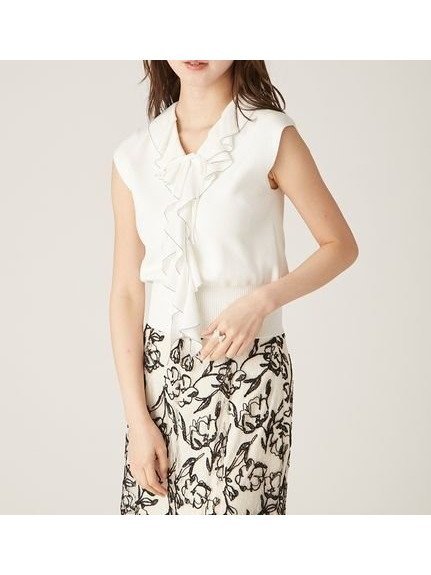 【リリーブラウン/Lily Brown】のフリルディテールニットトップス インテリア・キッズ・メンズ・レディースファッション・服の通販 founy(ファニー) https://founy.com/ ファッション Fashion レディースファッション Fashion for Women トップス・カットソー Cut & Sew Tops ニット Knit Tops & Sweaters ダウン Down, Puffer ドッキング Docking, Mixed Material フィット Fit, Slim Fit フリル Frill, Ruffle エレガント 上品 Elegant 人気 Popular, Best Seller |ID: prp329100004601376 ipo3291000000032714941