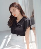 【ミッシュマッシュ/MISCH MASCH】の2025春夏新作 ゴールド釦シアー袖ボウタイニット 人気、トレンドファッション・服の通販 founy(ファニー) ファッション Fashion レディースファッション Fashion for Women トップス・カットソー Cut & Sew Tops ニット Knit Tops & Sweaters アクセサリー Fashion Accessories アシンメトリー Asymmetrical Style 春 Spring 切替 Switching, Contrast Panel サンダル Sandals, Summer Shoes シアー Sheer, See-Through シンプル Simple, Minimal スタイリッシュ Stylish, Fashionable デニム Denim, Jeans Material トレンド Trend, Trending Now フィット Fit, Slim Fit S/S・春夏 SS, Spring/Summer, Warm Season 夏 Summer エレガント 上品 Elegant 2025年 2025 2025春夏・S/S Spring/Summer 2025 SS25 thumbnail ブラック|ID: prp329100004601399 ipo3291000000032715124