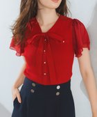 【ミッシュマッシュ/MISCH MASCH】の2025春夏新作 ゴールド釦シアー袖ボウタイニット 人気、トレンドファッション・服の通販 founy(ファニー) ファッション Fashion レディースファッション Fashion for Women トップス・カットソー Cut & Sew Tops ニット Knit Tops & Sweaters 2025年 2025 2025春夏・S/S Spring/Summer 2025 SS25 シアー Sheer, See-Through シンプル Simple, Minimal トレンド Trend, Trending Now フィット Fit, Slim Fit エレガント 上品 Elegant 夏 Summer 春 Spring S/S・春夏 SS, Spring/Summer, Warm Season thumbnail レッド|ID: prp329100004601399 ipo3291000000033642025