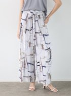 【ラシュッド/LASUD】のIPEKERアートプリントラップデザインパンツ ホワイト|ID: prp329100004601407 ipo3291000000032715197