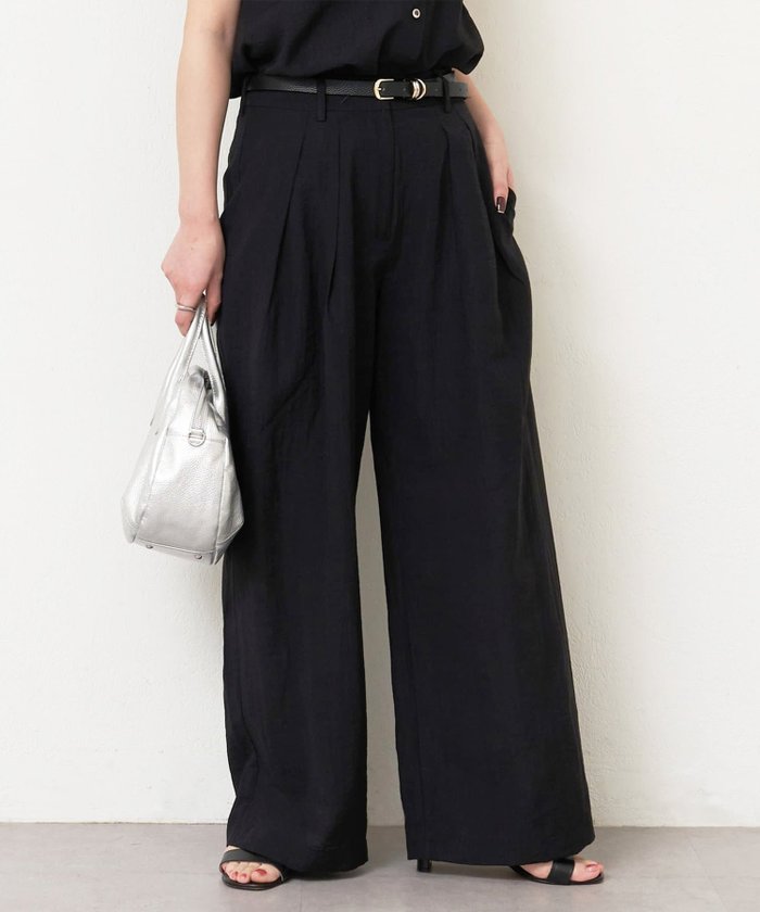 【その他のブランド/Other】のダブルタックパンツ インテリア・キッズ・メンズ・レディースファッション・服の通販 founy(ファニー) https://founy.com/ ファッション Fashion レディースファッション Fashion for Women パンツ Pants & Trousers おすすめ Recommended / Our Picks セットアップ Set-Up, Coordinated Outfit ダブル Double, Double-Breasted ノースリーブ Sleeveless, No-Sleeve ワイド Wide, Wide Fit エレガント 上品 Elegant |ID: prp329100004601409 ipo3291000000032715223