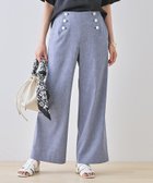 【インディヴィ/INDIVI】の【デニムライク】マリンボタン リネン混ワイドパンツ 人気、トレンドファッション・服の通販 founy(ファニー) ファッション Fashion レディースファッション Fashion for Women パンツ Pants & Trousers おすすめ Recommended / Our Picks サマー Summer, Summer Style シャンブレー Chambray, Denim-Like Fabric ストレッチ Stretch, Stretchy Fabric ポケット Pocket, Pocket Detail リネン Linen, Linen Fabric ワイド Wide, Wide Fit 夏 Summer thumbnail ブルー|ID: prp329100004601423 ipo3291000000032715329