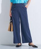 【インディヴィ/INDIVI】の【デニムライク】マリンボタン リネン混ワイドパンツ 人気、トレンドファッション・服の通販 founy(ファニー) ファッション Fashion レディースファッション Fashion for Women パンツ Pants & Trousers おすすめ Recommended / Our Picks サマー Summer, Summer Style シャンブレー Chambray, Denim-Like Fabric ストレッチ Stretch, Stretchy Fabric ポケット Pocket, Pocket Detail リネン Linen, Linen Fabric ワイド Wide, Wide Fit 夏 Summer thumbnail ネイビー|ID: prp329100004601423 ipo3291000000032715330