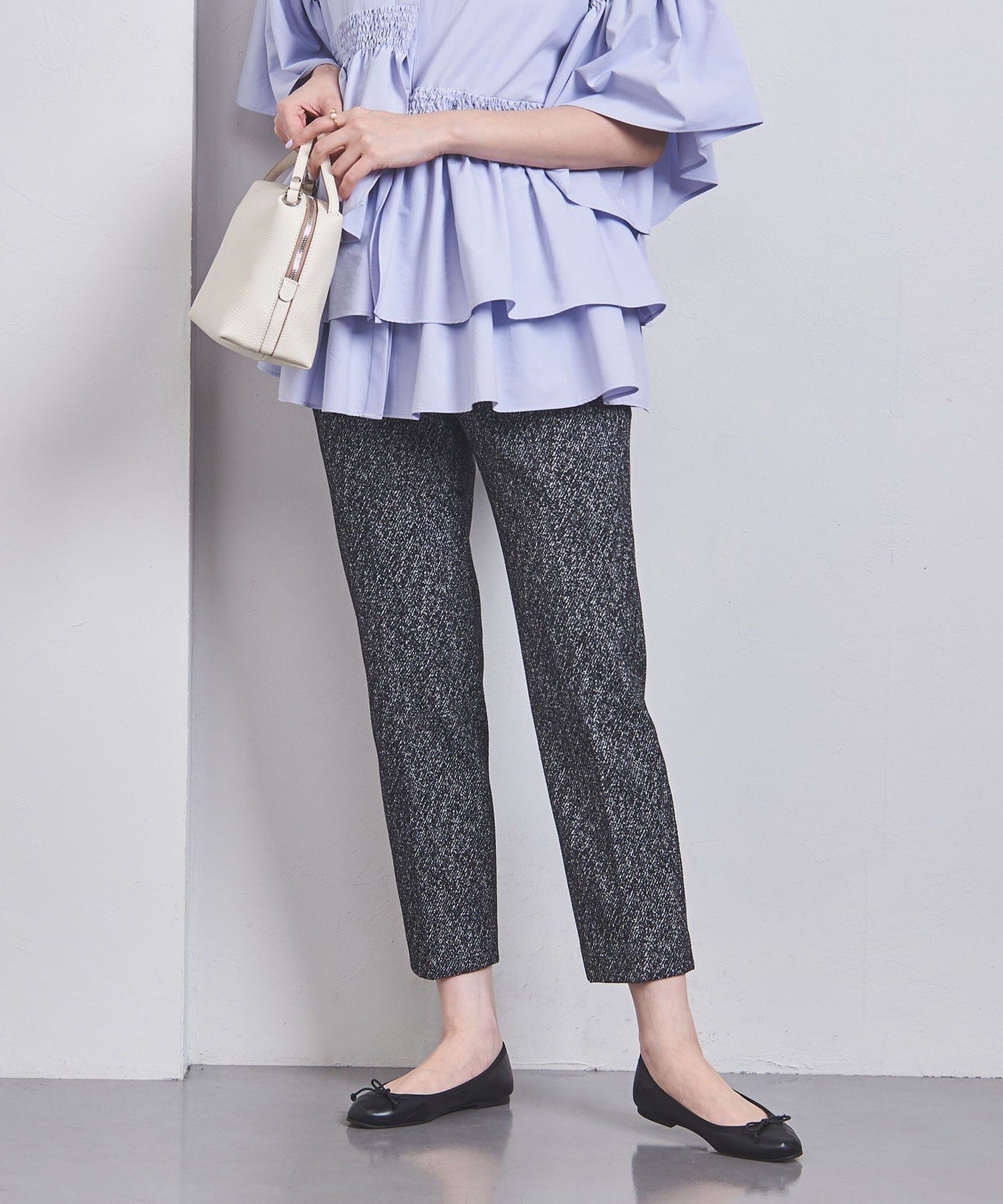 【その他のブランド/Other】のジャカード スリムパンツ インテリア・キッズ・メンズ・レディースファッション・服の通販 founy(ファニー) 　ファッション　Fashion　レディースファッション　Fashion for Women　パンツ　Pants & Trousers　イタリア　Italy　春　Spring　ギンガム　Gingham, Gingham Fabric　ジャカード／ジャガード　Jacquard, Woven Pattern　ジャケット　Jacket, Outerwear　スリム　Slim, Slim Fit　チェック　Check, Plaid, Tartan　チュニック　Tunic, Long Top　ツイル　Twist, Twisted Detail　ツイード　Twill, Twill Weave　フィット　Fit, Slim Fit　おすすめ　Recommended / Our Picks　ビジネス 仕事 通勤　Business / Work / Commuting　BLACK|ID: prp329100004601426 ipo3291000000032715366