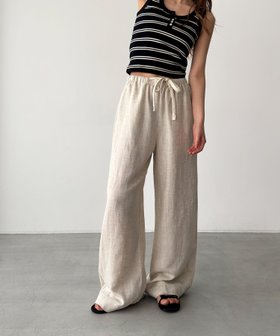 【キャナルジーン/CANAL JEAN】のEl mar リネンイージーパンツ 人気、トレンドファッション・服の通販 founy(ファニー) ファッション Fashion レディースファッション Fashion for Women パンツ Pants & Trousers タンク Tank Top, Sleeveless Top ドローコード Drawcord, Drawstring Cord ポケット Pocket, Pocket Detail リネン Linen, Linen Fabric |ID:prp329100004601438