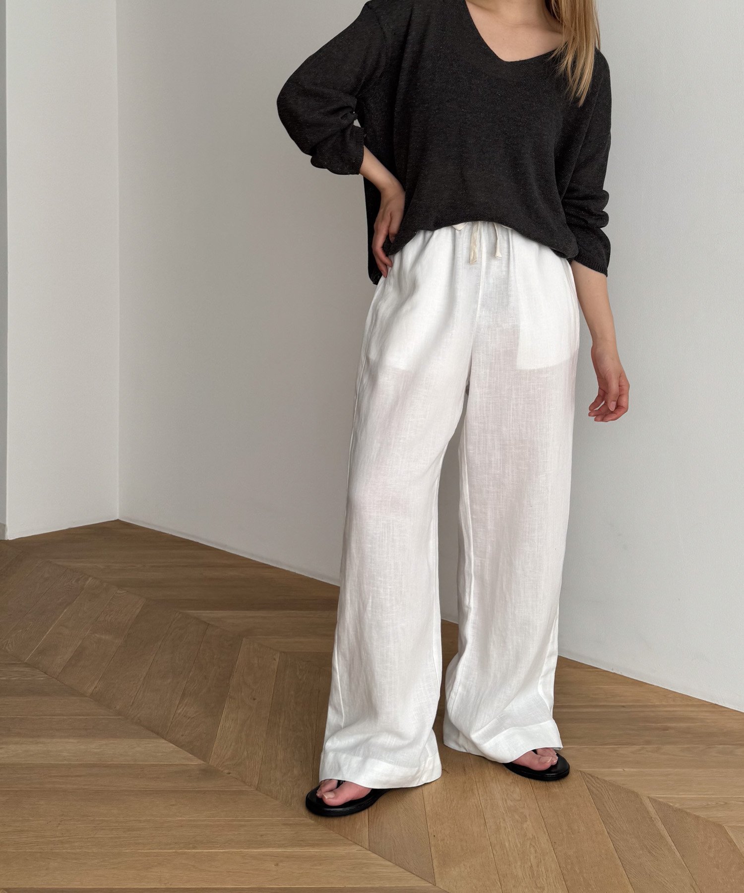 【キャナルジーン/CANAL JEAN】のEl mar リネンイージーパンツ インテリア・キッズ・メンズ・レディースファッション・服の通販 founy(ファニー) 　ファッション　Fashion　レディースファッション　Fashion for Women　パンツ　Pants & Trousers　タンク　Tank Top, Sleeveless Top　ドローコード　Drawcord, Drawstring Cord　ポケット　Pocket, Pocket Detail　リネン　Linen, Linen Fabric　ホワイト|ID: prp329100004601438 ipo3291000000032715445