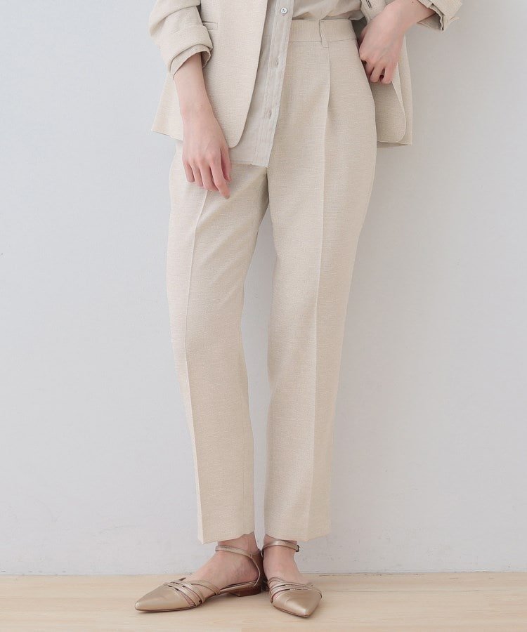 【インディヴィ/INDIVI】の【こなれSETUP】リネンライクテーパードパンツ 人気、トレンドファッション・服の通販 founy(ファニー) 　ファッション　Fashion　レディースファッション　Fashion for Women　セットアップ　Matching Sets　レディースパンツ・ボトムス　Pants & Trousers / Bottoms　オックス　Oxford Fabric　カットソー　Cut and Sewn Top　ジャケット　Jacket, Outerwear　スーツ　Suit, Formalwear　セットアップ　Set-Up, Coordinated Outfit　定番　Standard, Basic Item　フィット　Fit, Slim Fit　ポケット　Pocket, Pocket Detail　ワイド　Wide, Wide Fit　ビジネス 仕事 通勤　Business / Work / Commuting　 other-1|ID: prp329100004601449 ipo3291000000032715558