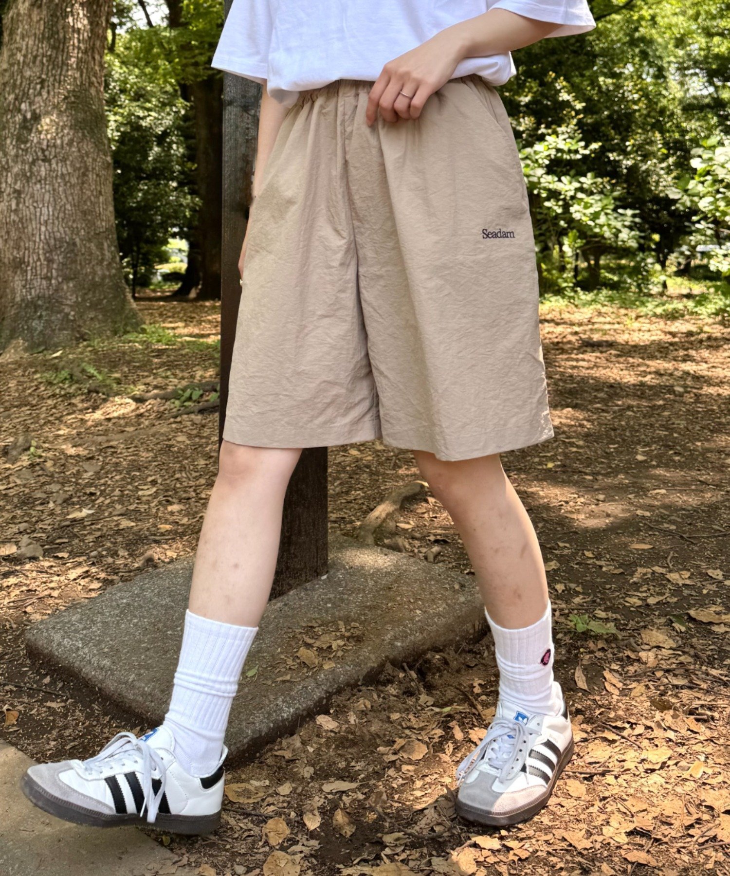 【チャオパニックティピー/CIAOPANIC TYPY】の【SEADAM】 UNISEX 撥水ナイロンショートパンツ インテリア・キッズ・メンズ・レディースファッション・服の通販 founy(ファニー) 　ファッション　Fashion　レディースファッション　Fashion for Women　パンツ　Pants & Trousers　ショートパンツ・ハーフパンツ　High-Waisted & Relaxed Shorts　サマー　Summer, Summer Style　ショーツ　Shorts, Short Pants　シンプル　Simple, Minimal　ユニセックス　Unisex, Genderless　リアル　Real, Realistic　リラックス　Relax, Relaxed Fit　ループ　Loop, Loop Knit　おすすめ　Recommended / Our Picks　ベージュ|ID: prp329100004601451 ipo3291000000032715580