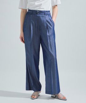 【ケティ/Ketty】のテンセルデニムライクパンツ≪手洗い可能≫ 人気、トレンドファッション・服の通販 founy(ファニー) ファッション Fashion レディースファッション Fashion for Women パンツ Pants & Trousers ギャザー Gathered, Ruffled シルク Silk, 100% Silk ストレート Straight, Straight Cut ドレープ Drape, Draping Fabric ポケット Pocket, Pocket Detail |ID:prp329100004601455