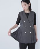 【ナチュラル ビューティー ベーシック/NATURAL BEAUTY BASIC】のメタルボタンペプラムジレ チャコール1|ID: prp329100004601983 ipo3291000000032720021