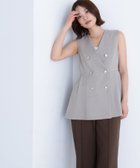 【ナチュラル ビューティー ベーシック/NATURAL BEAUTY BASIC】のメタルボタンペプラムジレ ベージュ|ID: prp329100004601983 ipo3291000000032720024