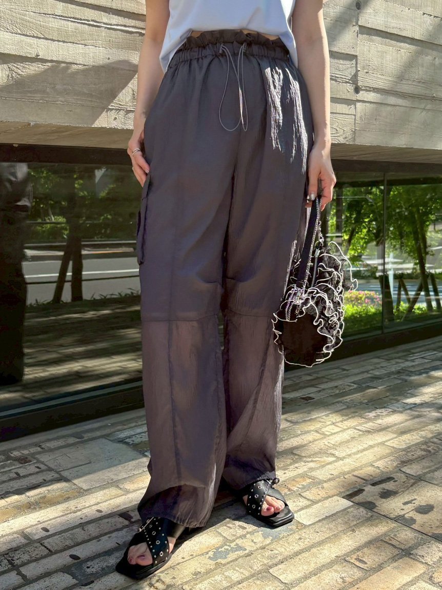 【リリーブラウン/Lily Brown】のエアリーシャカパンツ/撥水加工 インテリア・キッズ・メンズ・レディースファッション・服の通販 founy(ファニー) 　雑誌掲載アイテム　Magazine Picks & Fashion Features　ファッション雑誌　Fashion Magazines　アール　ar　ファッション　Fashion　レディースファッション　Fashion for Women　パンツ　Pants & Trousers　7月号　July Issue　エアリー　Airy Texture　フリル　Frill, Ruffle　夏　Summer　雑誌　Magazine, Fashion Magazine　CGRY[007]|ID: prp329100004602006 ipo3291000000032720261